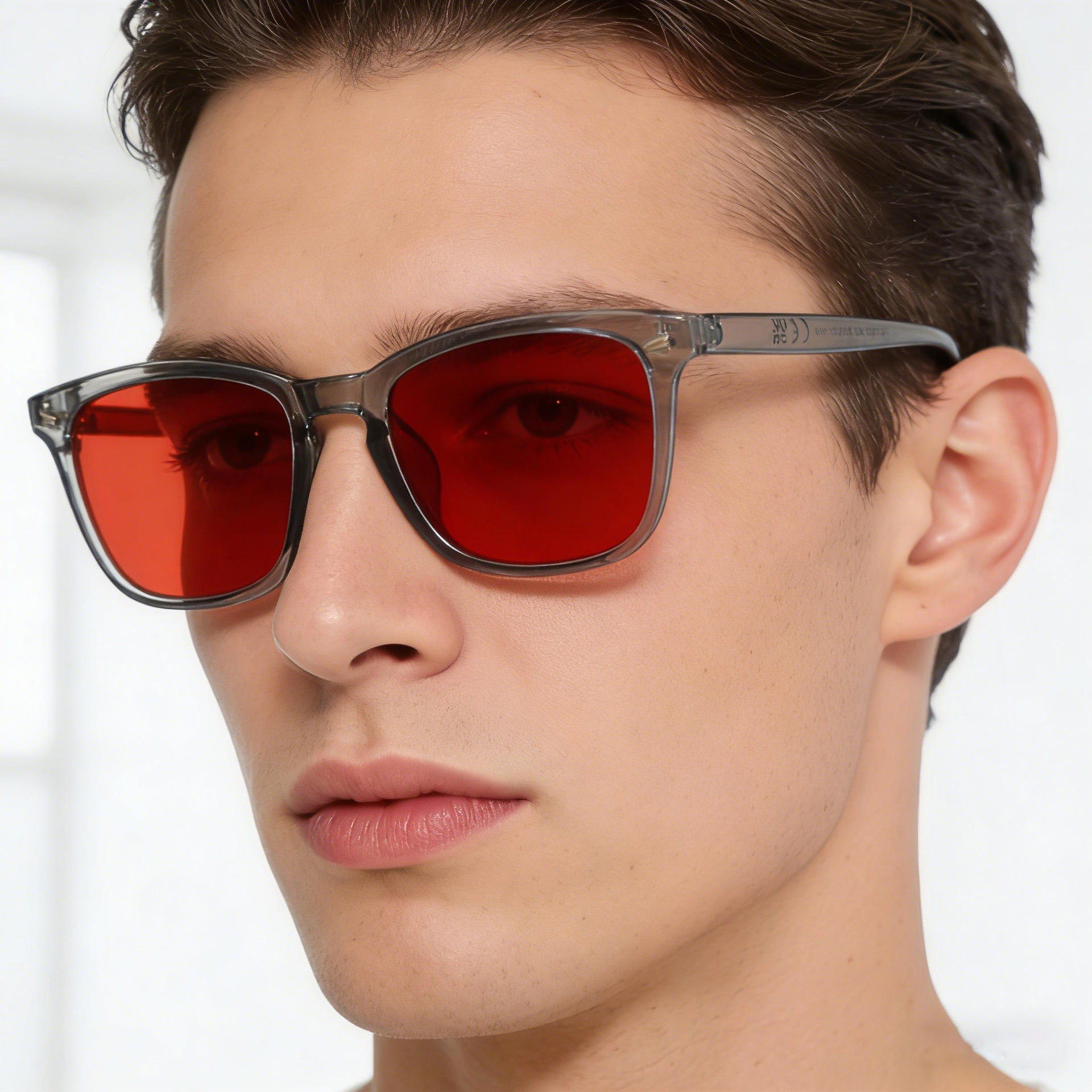 2026 New Sleep Glasses Box Sunglasses Men's Personalized Anti Blue Light Color Change Red Film Outdoor Sunscreen Sunglasses