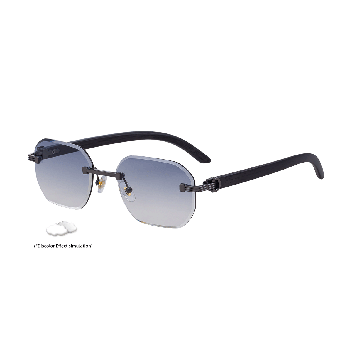 New Frameless Color Changing Sunglasses For Men, With A High-End And Stylish Outdoor Trend. Sunscreen Sunglasses For Men