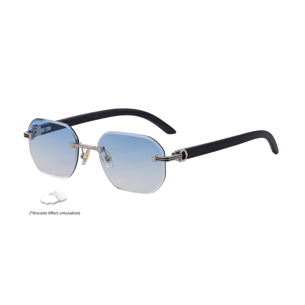 New Frameless Color Changing Sunglasses For Men, With A High-End And Stylish Outdoor Trend. Sunscreen Sunglasses For Men