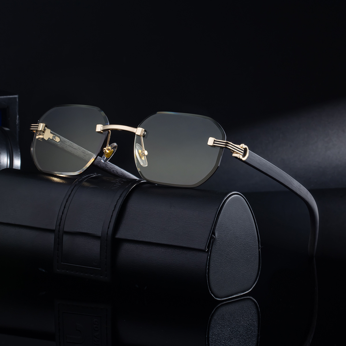 New Frameless Color Changing Sunglasses For Men, With A High-End And Stylish Outdoor Trend. Sunscreen Sunglasses For Men