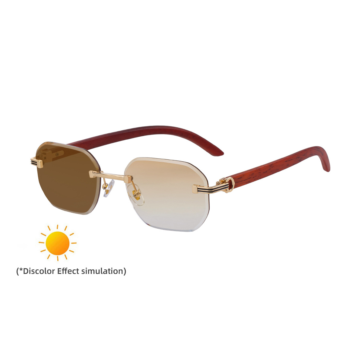 New Frameless Color Changing Sunglasses For Men, With A High-End And Stylish Outdoor Trend. Sunscreen Sunglasses For Men