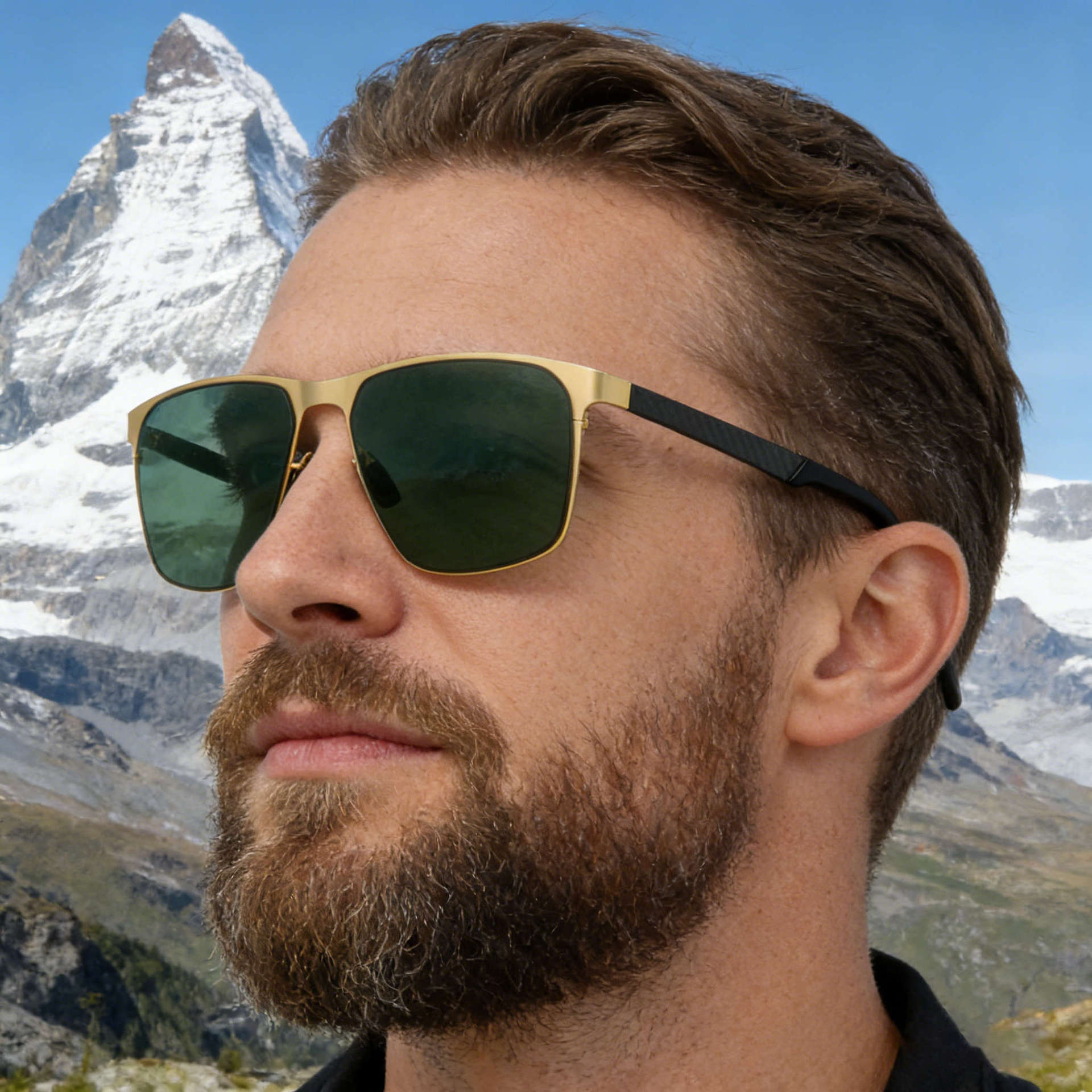 2026 New European and American Fashion Box Polarized Sunglasses Men's Personality Trendy Versatile Outdoor Sunscreen Sunglasses