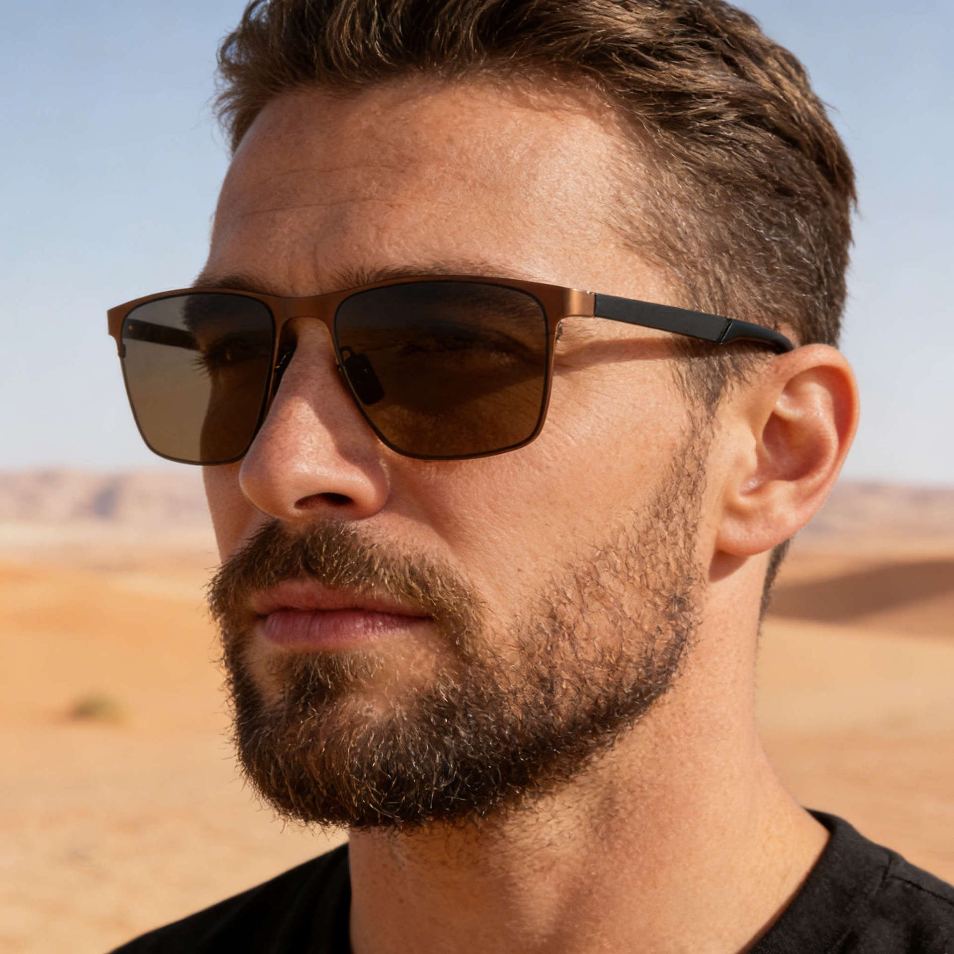 2026 New European and American Fashion Box Polarized Sunglasses for Men Outdoor Driving Simple Sunscreen Sunglasses for Men