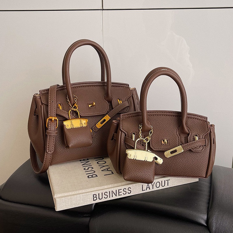 Fashionable Hand-Held Women's Hot Selling New High-End Texture Lychee Pattern Shoulder Crossbody Bag