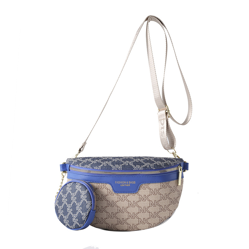 2026 New Trendy Fashion Women's Bag Waist and Chest Bag Versatile Wide Shoulder Strap Single Shoulder Crossbody Bag Light Luxury
