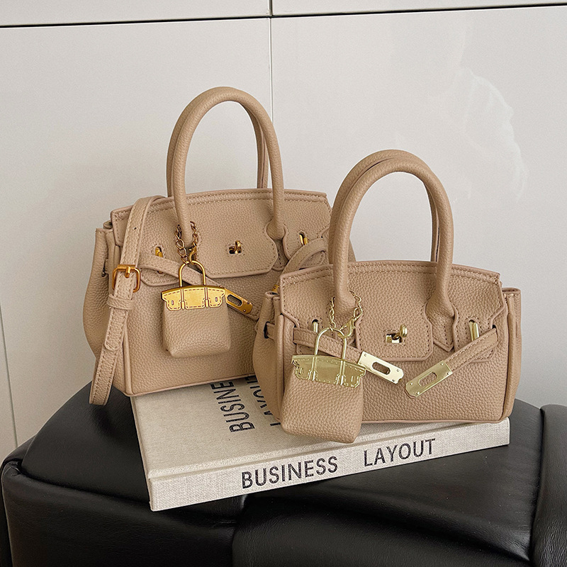 Fashionable Hand-Held Women's Hot Selling New High-End Texture Lychee Pattern Shoulder Crossbody Bag