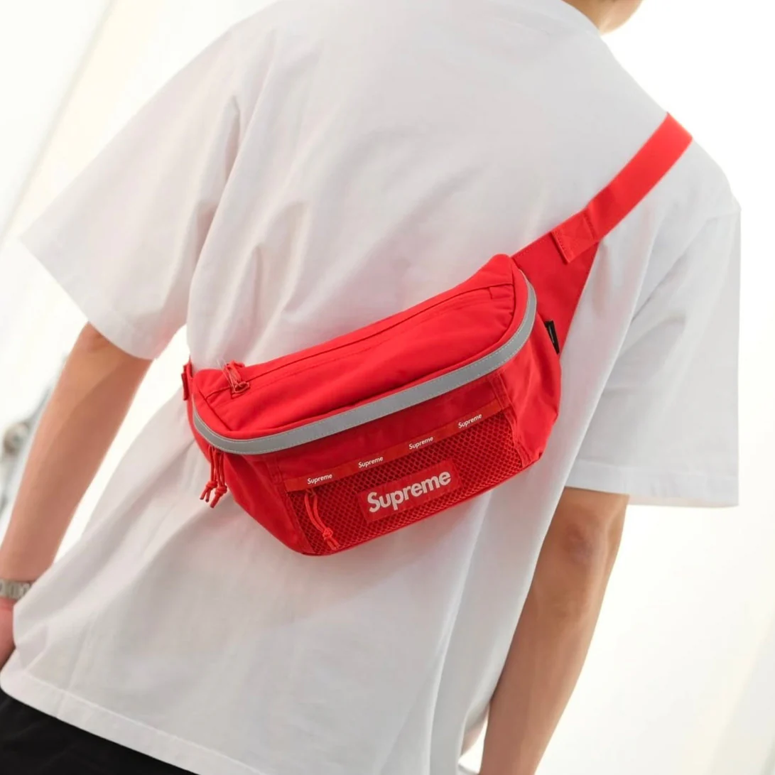 Supreme Reflective Waist Bag Red