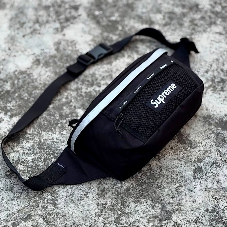 Supreme Reflective Waist Bag Black