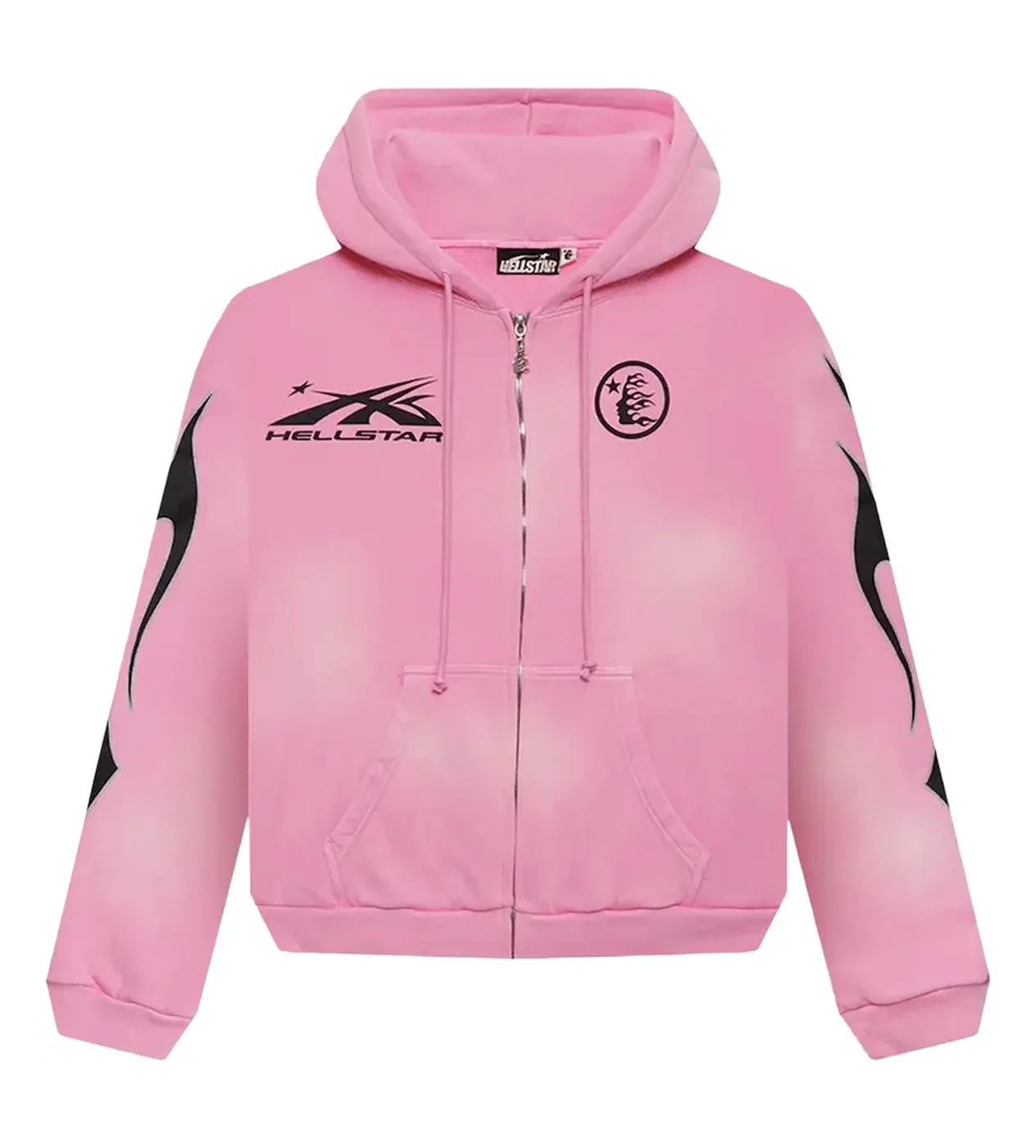 Hellstar Sports Flame Zip Up Pink
