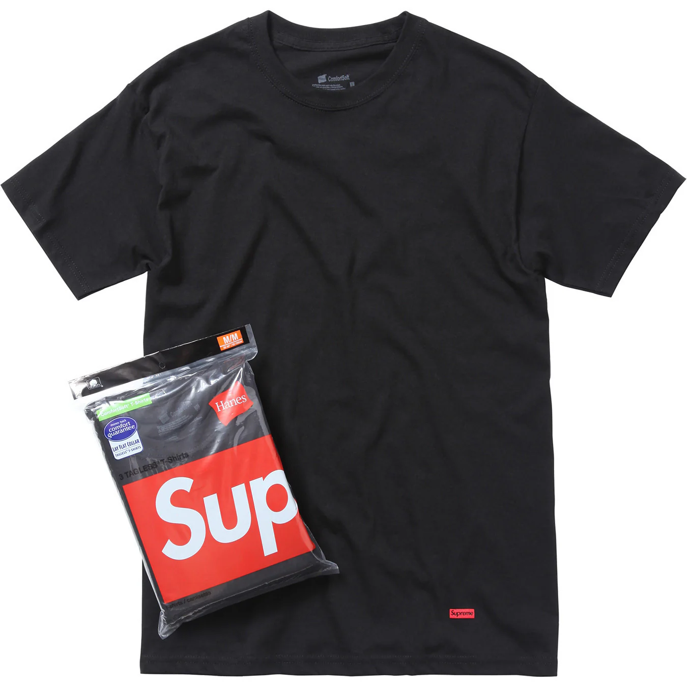 Supreme Hanes Tee Black - Pack of 3