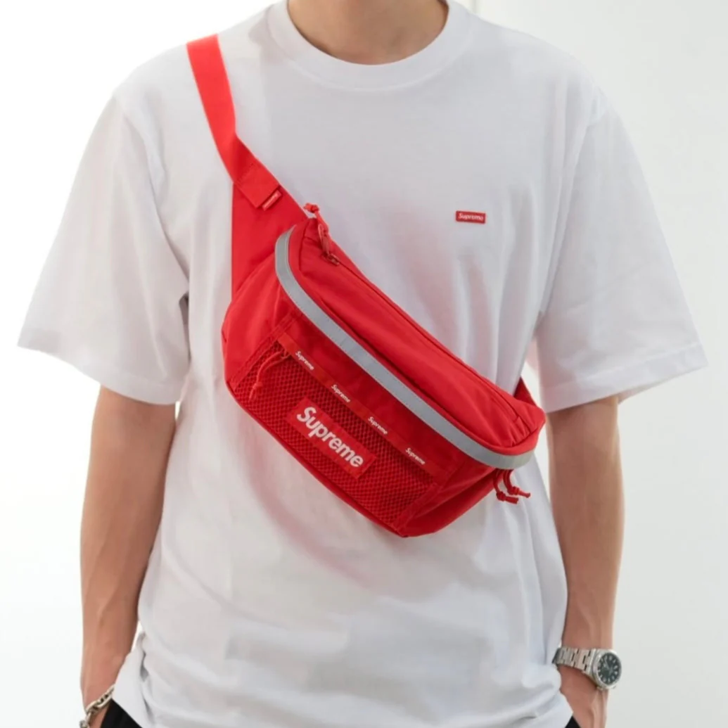 Supreme Reflective Waist Bag Red