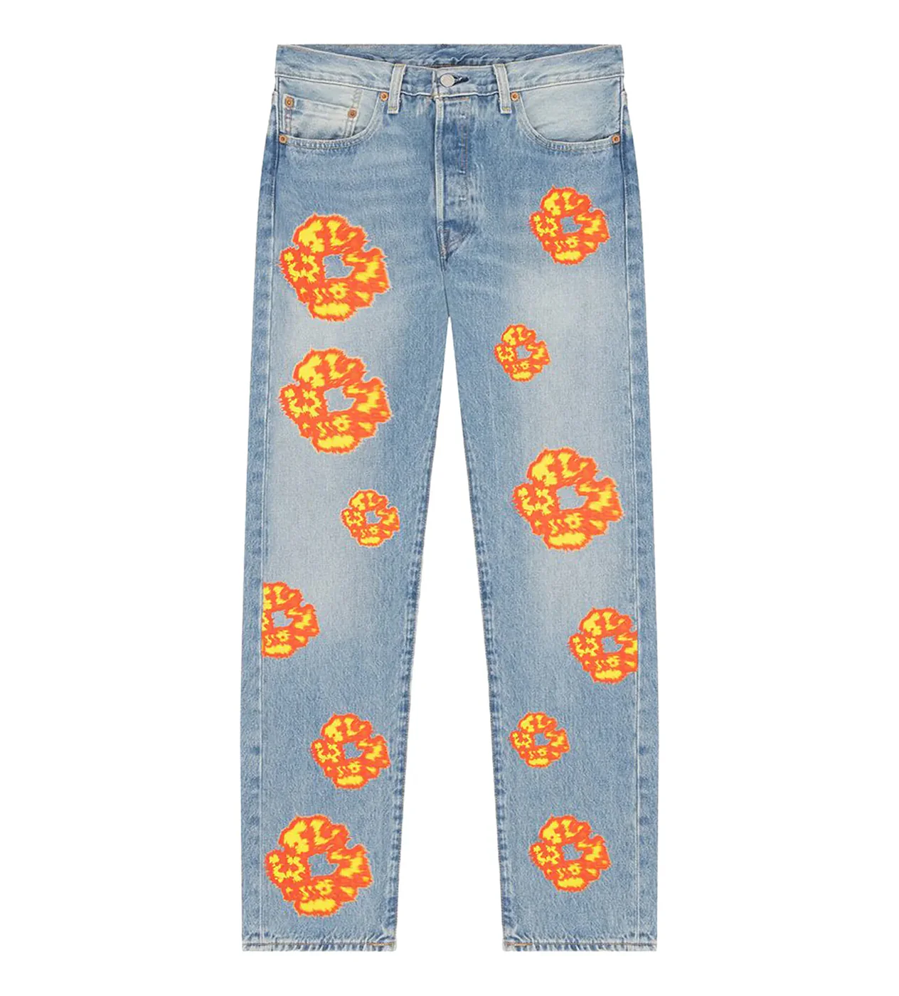 Denim Tears Offset Cotton Wreath Jeans Light Blue Wash